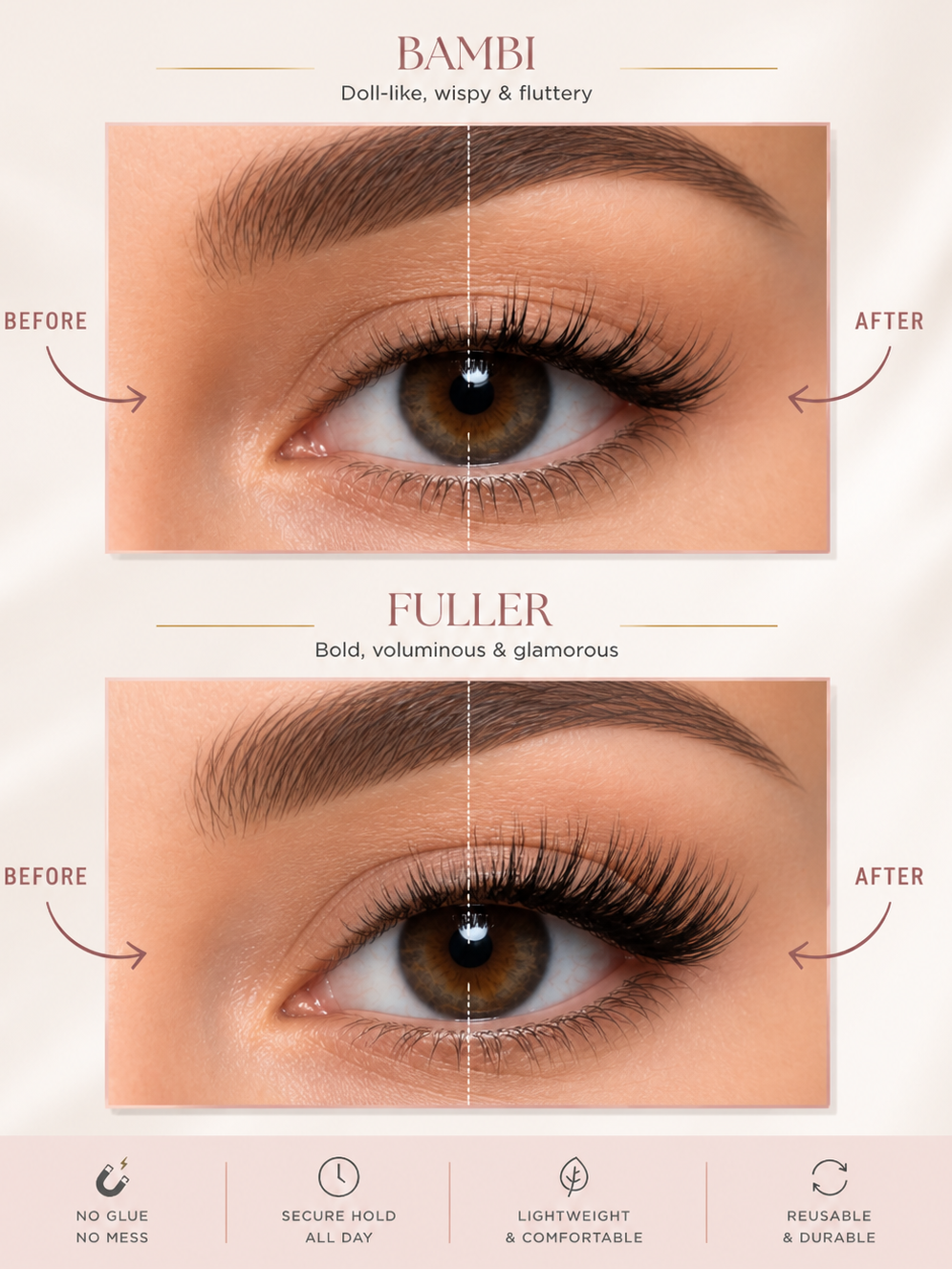 Gilcara Magnetic Eyelashes Kit – 5D Reusable Mink Lash Extensions with Magnetic Eyeliner | No Glue Waterproof Long-Lasting False Lashes